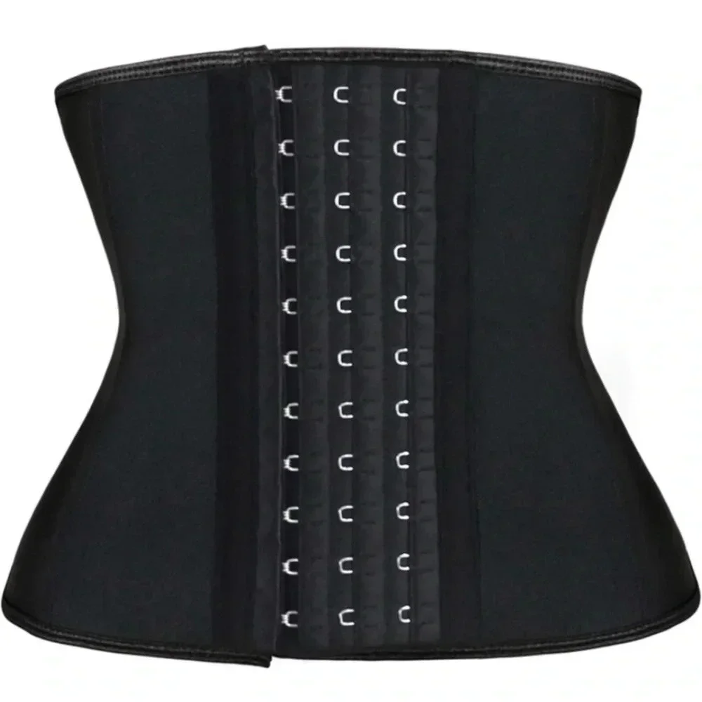 Short Torso Waist Trainers Cincher Corset Underbust Body Latex Sport Girdle